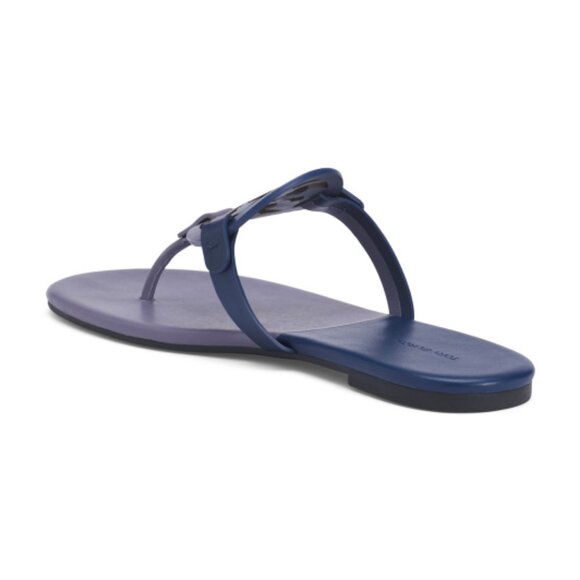 NEW  TORY BURCH Made In Brazil Miller Soft Leather Sandals Dark Lotus 1467mn - Picture 10 of 10